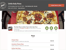Tablet Screenshot of littleitalypizza92nd.com